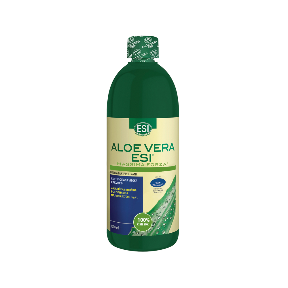 ALOE VERA ESI® SOK od lista prave aloje, čisti 1L